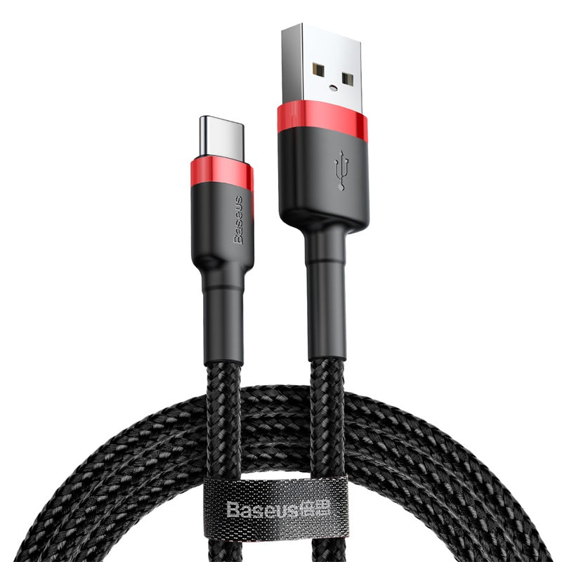 Cablu Baseus Cafule (CATKLF-U91), USB Type-C, 2A, 3m, Negru