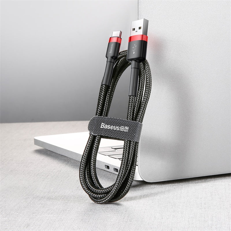Cablu Baseus Cafule (CATKLF-U91), USB Type-C, 2A, 3m, Negru