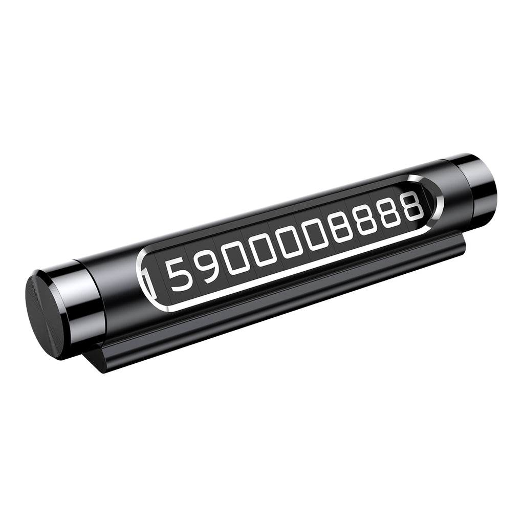 Baseus - Parking Number (ACNUM-01) - for Dashboard, Fluorescent Digits, Number Hiding, Weather-Resistant, Non-Slip - Bla