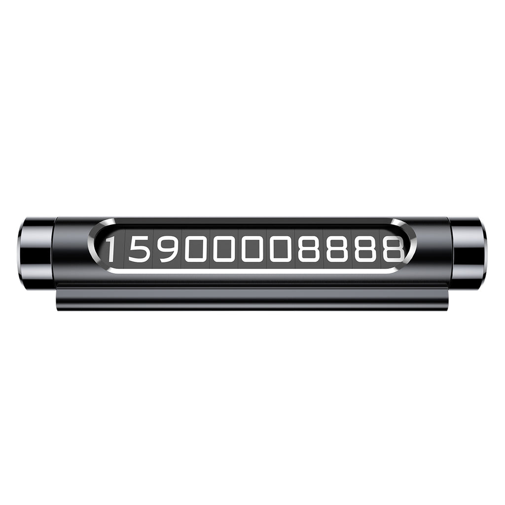 Baseus - Parking Number (ACNUM-01) - for Dashboard, Fluorescent Digits, Number Hiding, Weather-Resistant, Non-Slip - Bla