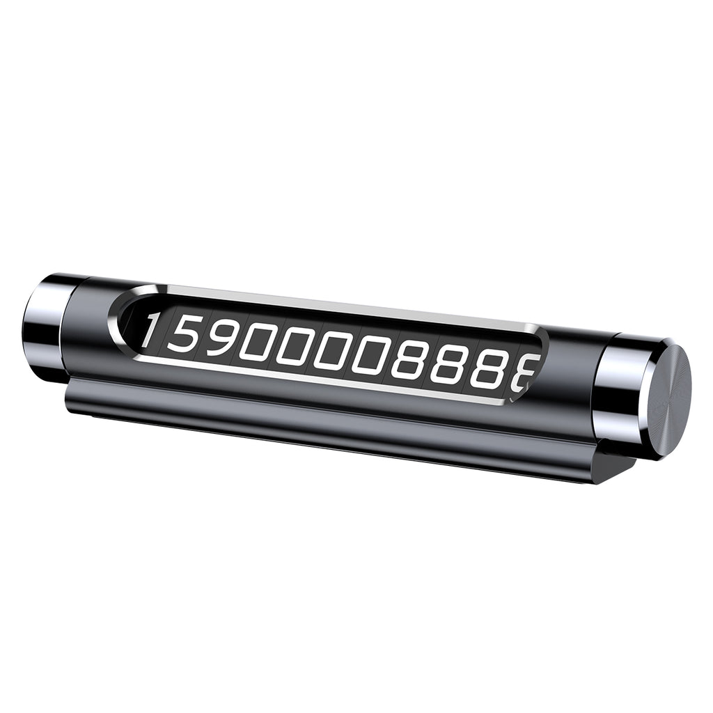 Baseus - Parking Number (ACNUM-01) - for Dashboard, Fluorescent Digits, Number Hiding, Weather-Resistant, Non-Slip - Bla