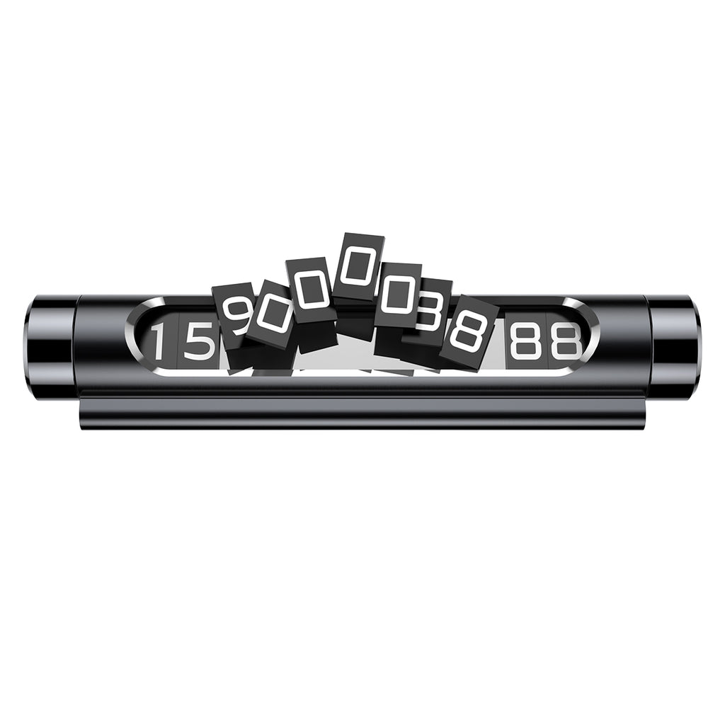 Baseus - Parking Number (ACNUM-01) - for Dashboard, Fluorescent Digits, Number Hiding, Weather-Resistant, Non-Slip - Bla