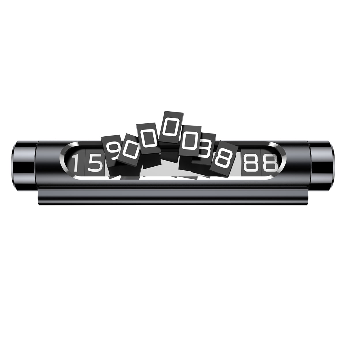 Baseus - Parking Number (ACNUM-01) - for Dashboard, Fluorescent Digits, Number Hiding, Weather-Resistant, Non-Slip - Bla