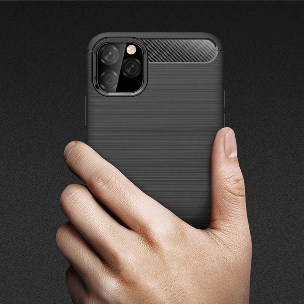 Techsuit - Carbon Silicone - iPhone 11 Pro Max - Black