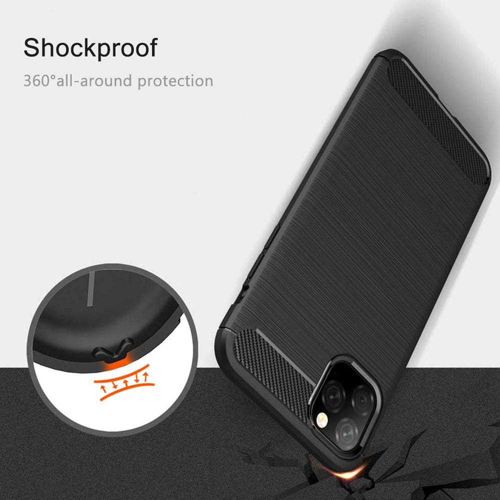 Techsuit - Carbon Silicone - iPhone 11 Pro Max - Black