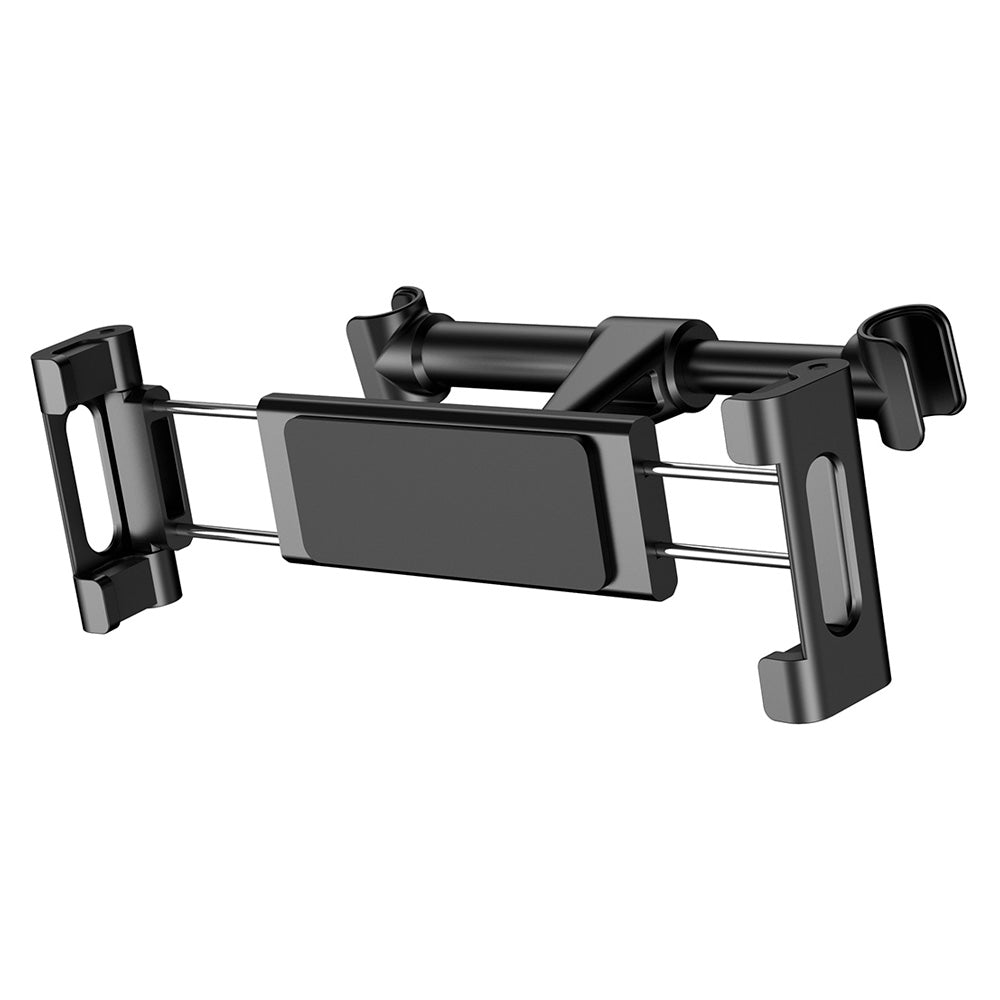 Baseus - Car Holder (SUHZ-01) - for Phone/Tablet, 360° Adjustable, Clamps Grip 4.7 - 12.9", for Headrest - Black