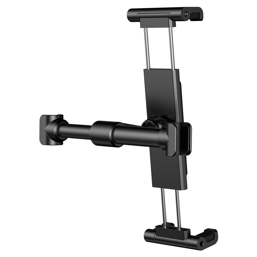 Baseus - Car Holder (SUHZ-01) - for Phone/Tablet, 360° Adjustable, Clamps Grip 4.7 - 12.9", for Headrest - Black