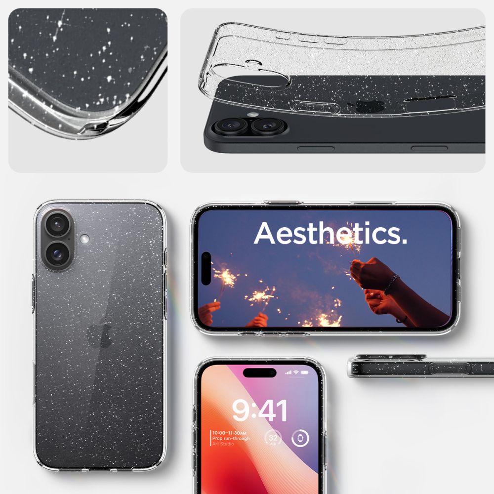 Spigen - Liquid Crystal Glitter (ACS08192) - iPhone 16 - Crystal Quartz