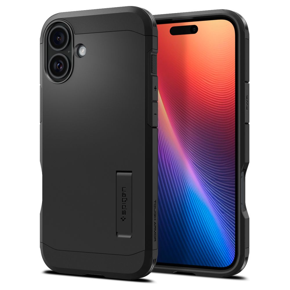 Spigen Husa de protectie Spigen Tough Armor MagSafe (ACS08216) compatibil cu iPhone 16, Negru – imagine 2
