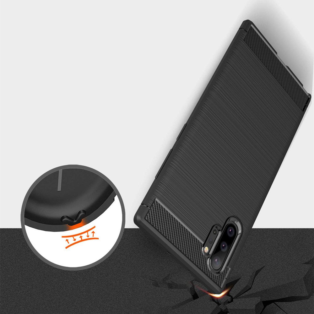 Techsuit - Carbon Silicone - Samsung Galaxy Note 10 Plus 4G / Note 10 Plus 5G - Black