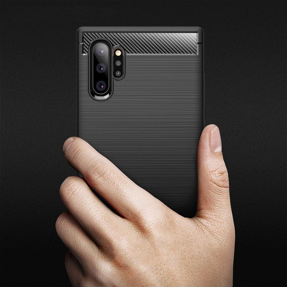 Techsuit - Carbon Silicone - Samsung Galaxy Note 10 Plus 4G / Note 10 Plus 5G - Black