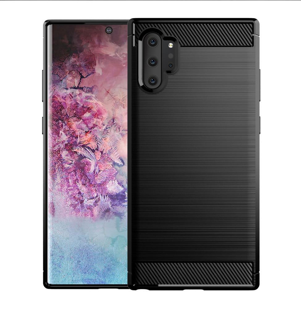 Techsuit - Carbon Silicone - Samsung Galaxy Note 10 Plus 4G / Note 10 Plus 5G - Black