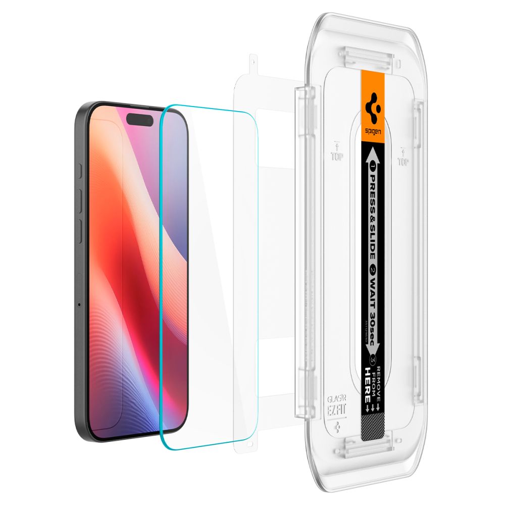 Spigen - (2 pack) Glas.tR EZ-FIT (AGL07907) - iPhone 16 Pro Max / iPhone 17 Pro Max - Clear