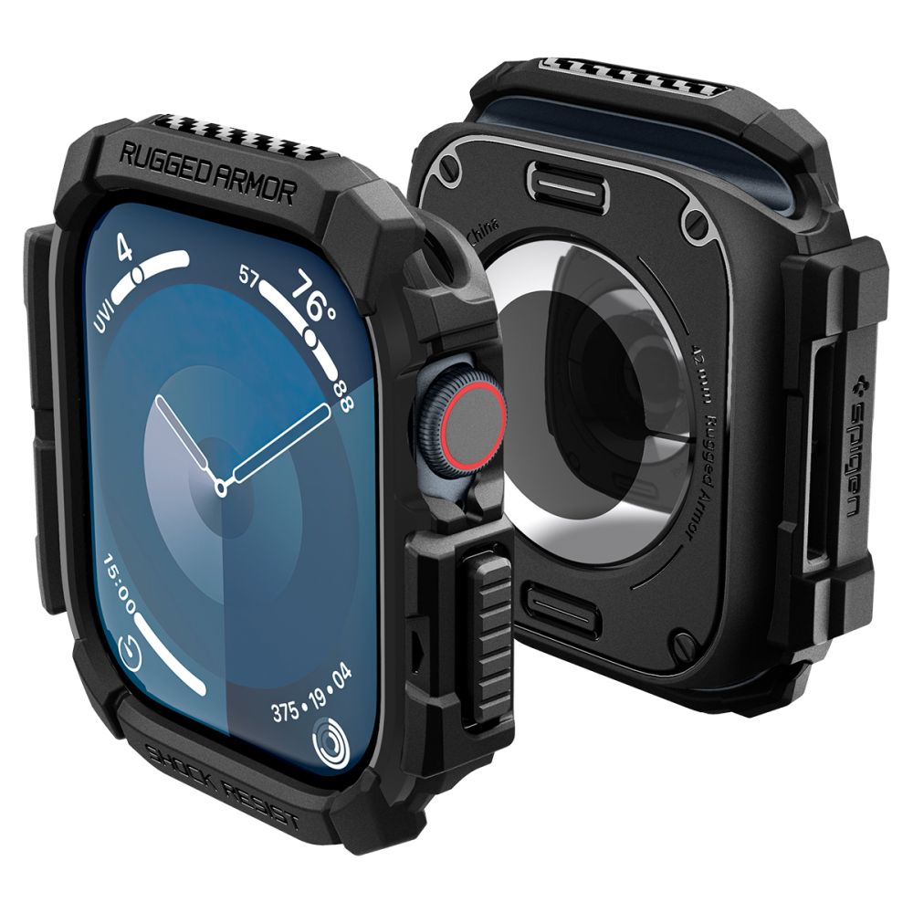 Spigen - Rugged Armor (ACS08585) - Apple Watch 10 42mm / Watch 11 42mm - Black