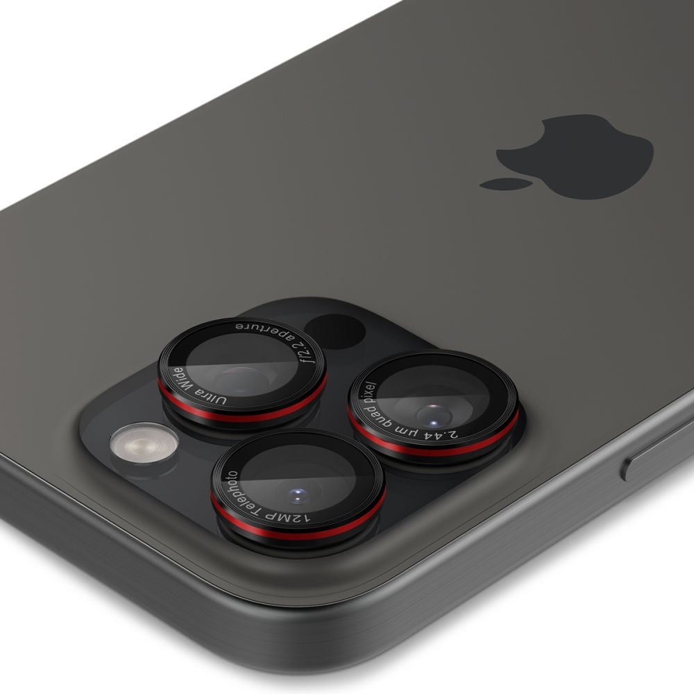 Spigen - (2 pack) Optik.tR EZ Fit Pro Camera Glass (AGL05217) - iPhone 14 Pro/Max/15 Pro/Max/16 Pro/Max/17 Pro/Max - Bla
