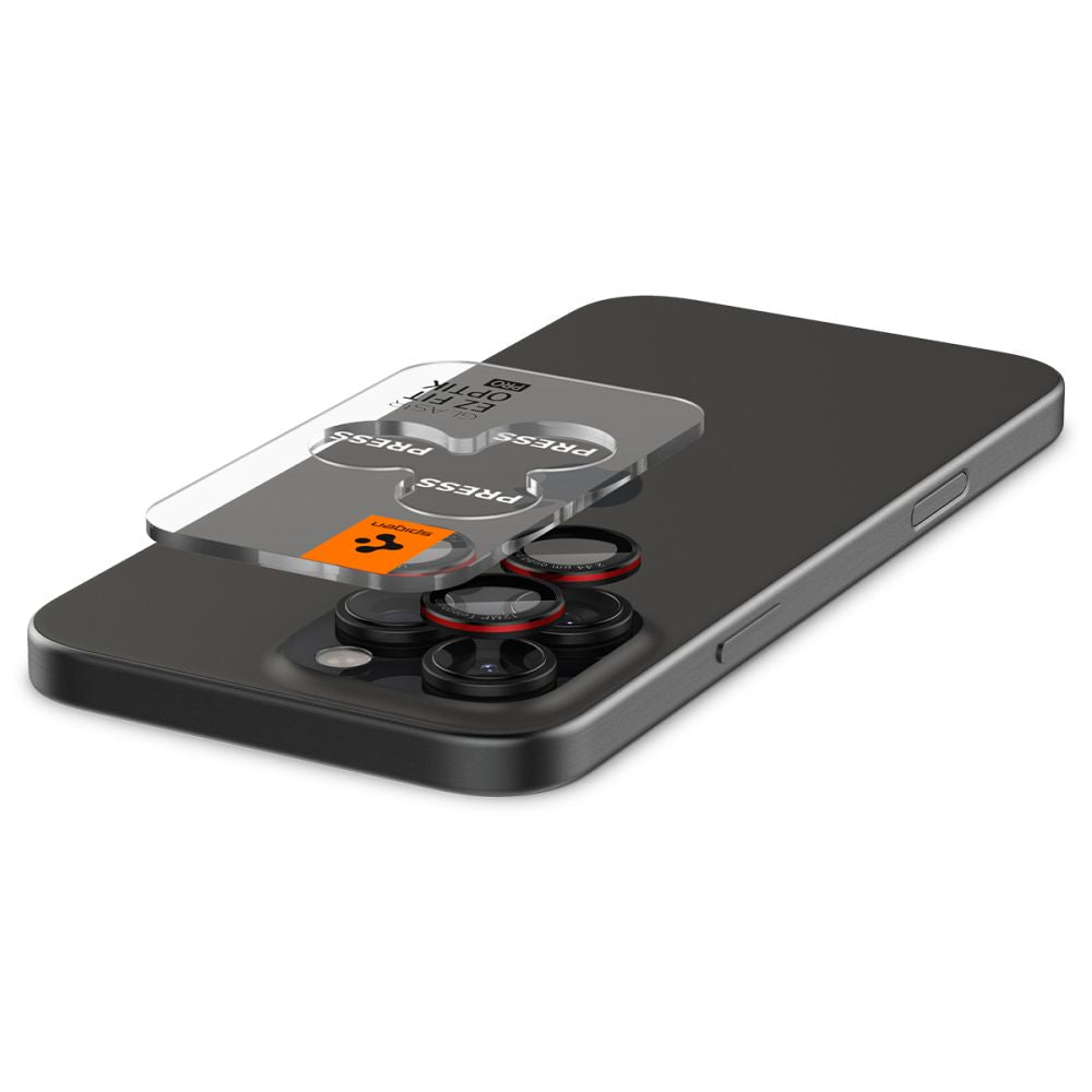 Spigen - (2 pack) Optik.tR EZ Fit Pro Camera Glass (AGL05217) - iPhone 14 Pro/Max/15 Pro/Max/16 Pro/Max/17 Pro/Max - Bla