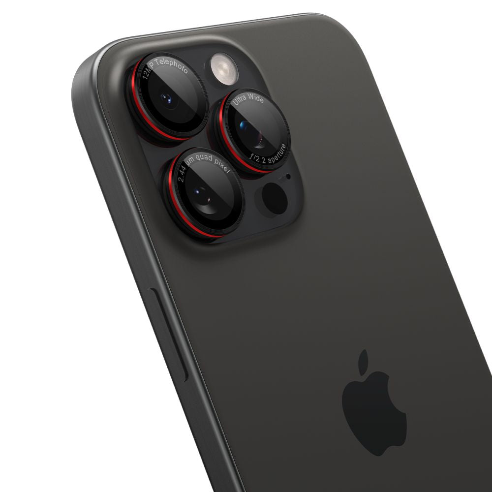 Spigen - (2 pack) Optik.tR EZ Fit Pro Camera Glass (AGL05217) - iPhone 14 Pro/Max/15 Pro/Max/16 Pro/Max/17 Pro/Max - Bla