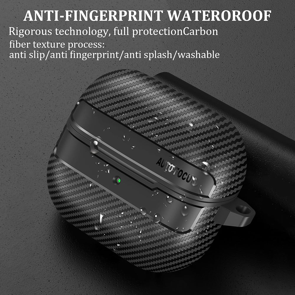 Techsuit - CarbonFiber - for Samsung Galaxy Buds 3 / 3 Pro / 3 FE - Black