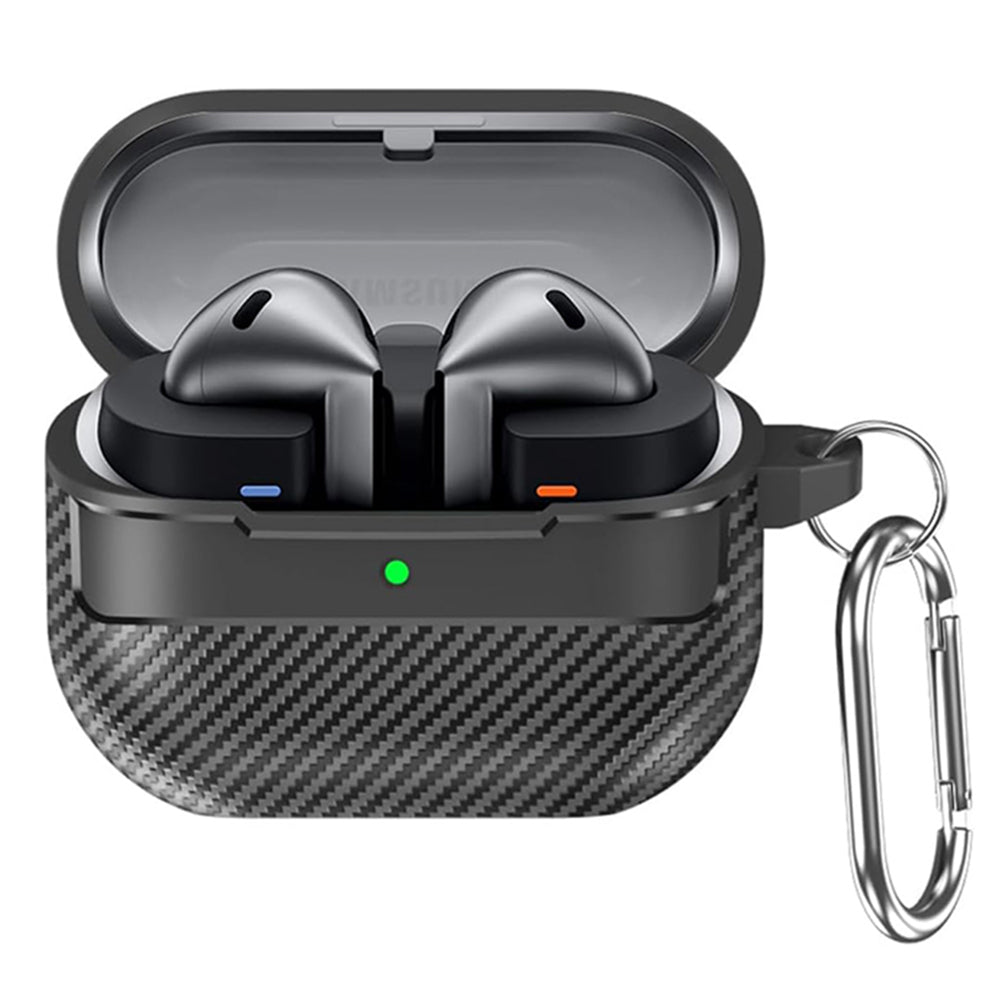 Techsuit - CarbonFiber - for Samsung Galaxy Buds 3 / 3 Pro / 3 FE - Black