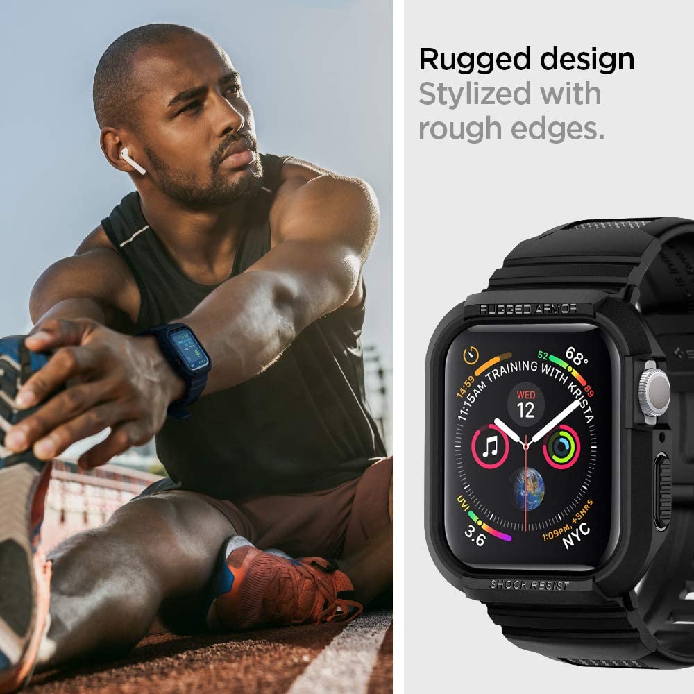 Spigen Accesoriu smartwatch Spigen Rugged Armor Pro (062CS25324) compatibil cu Apple Watch 4/5/6/7/8/9/SE/SE 2 (44/45mm)