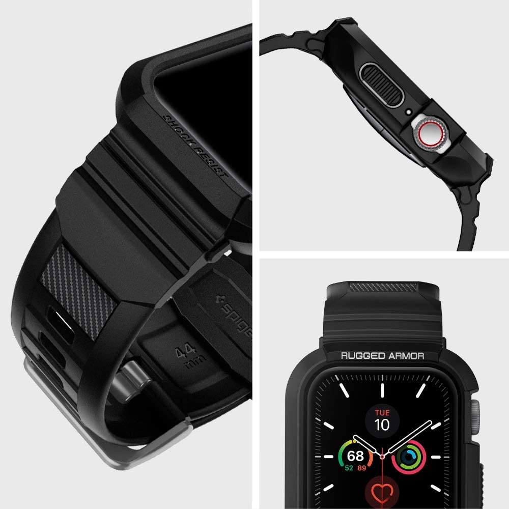 Spigen Accesoriu smartwatch Spigen Rugged Armor Pro (062CS25324) compatibil cu Apple Watch 4/5/6/7/8/9/SE/SE 2 (44/45mm)