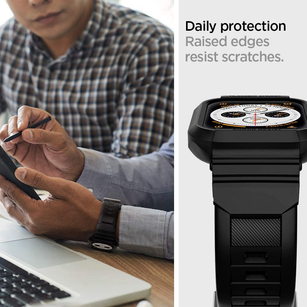 Spigen Accesoriu smartwatch Spigen Rugged Armor Pro (062CS25324) compatibil cu Apple Watch 4/5/6/7/8/9/SE/SE 2 (44/45mm)