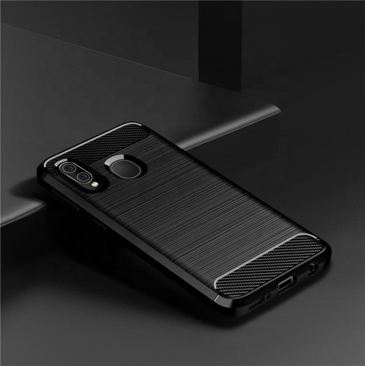 Techsuit - Carbon Silicone - Samsung Galaxy A40 - Black