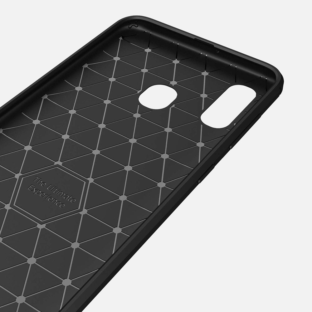 Techsuit - Carbon Silicone - Samsung Galaxy A40 - Black
