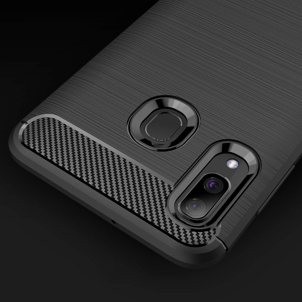 Techsuit - Carbon Silicone - Samsung Galaxy A40 - Black