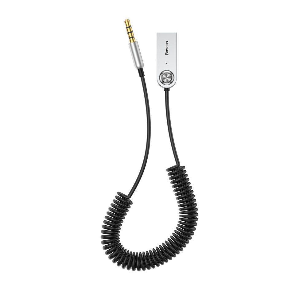 Baseus - Wireless Audio Receiver BA01 (CABA01-01) - Jack 3.5mm to Car Auxiliary, USB, Bluetooth 5.0, Zinc Alloy - Black