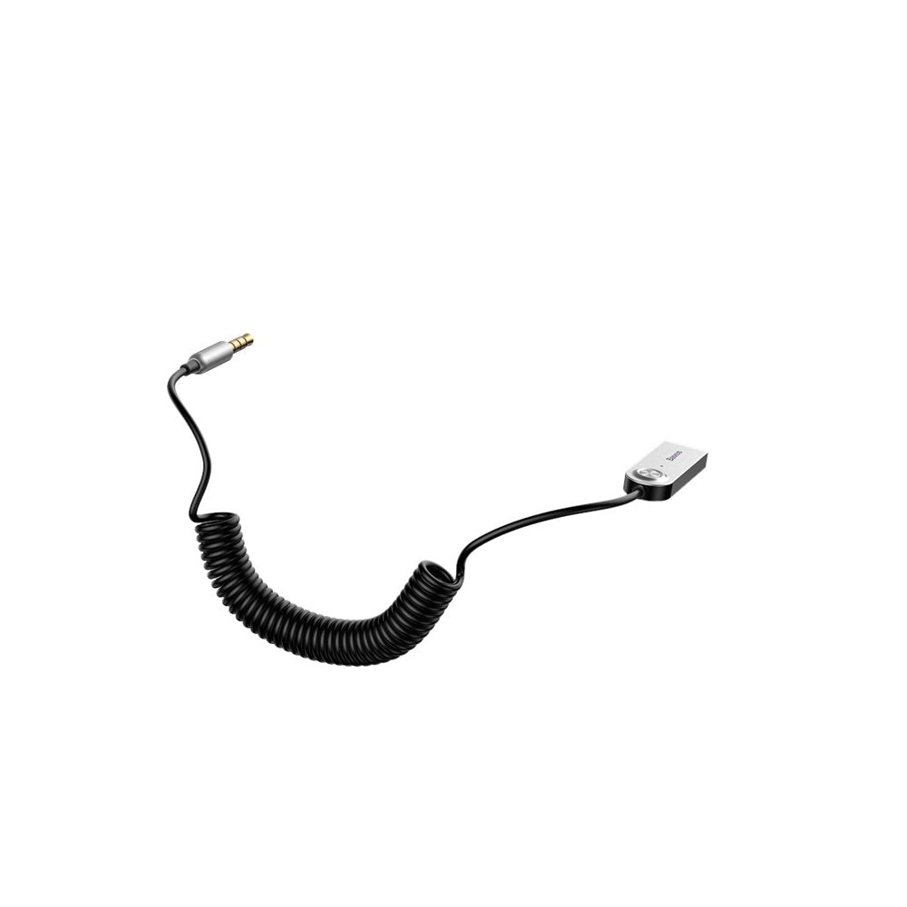 Baseus - Wireless Audio Receiver BA01 (CABA01-01) - Jack 3.5mm to Car Auxiliary, USB, Bluetooth 5.0, Zinc Alloy - Black