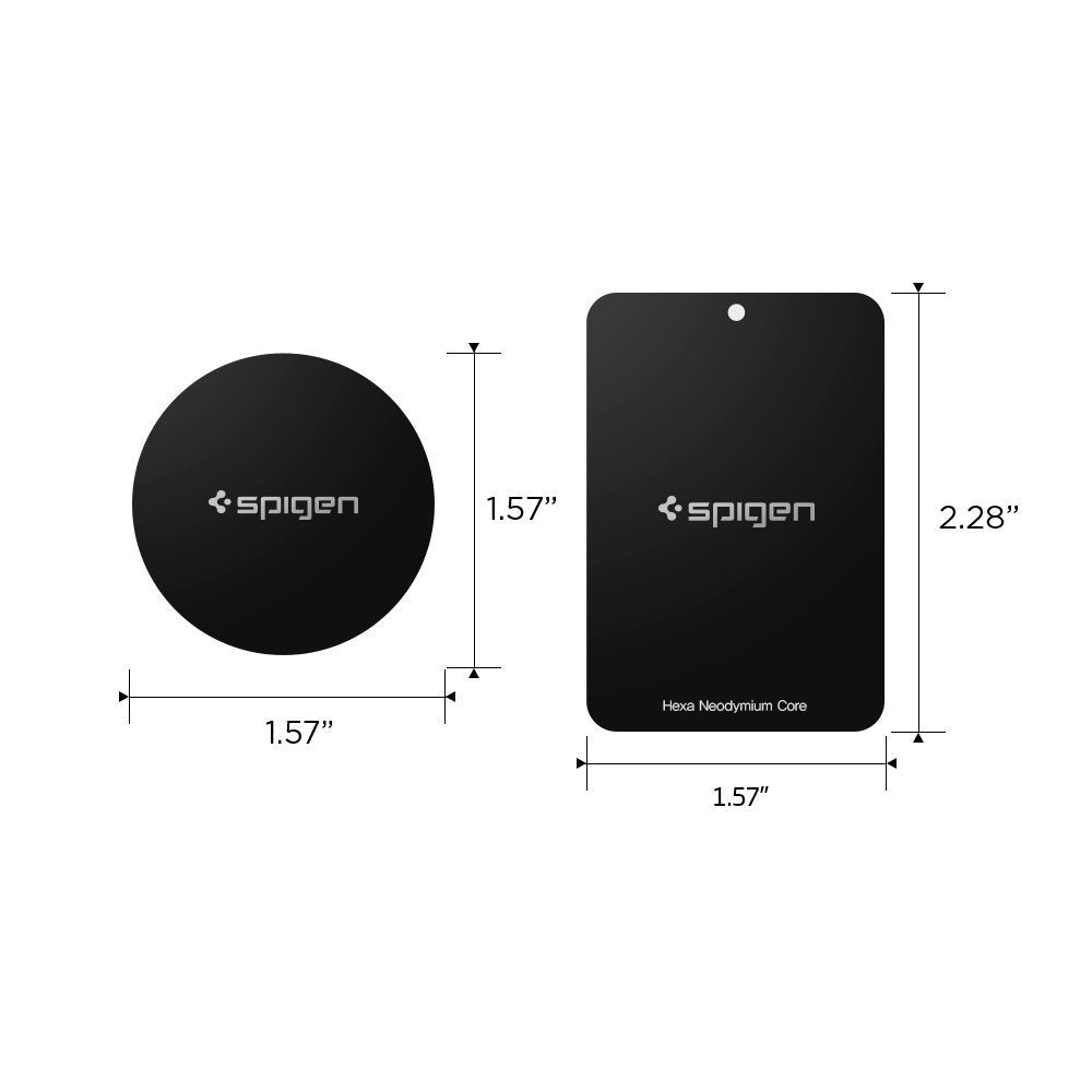 Spigen - (4 pack) Metal Plate MP-4P (000EP20342) - with Matte Cover Paint - Black