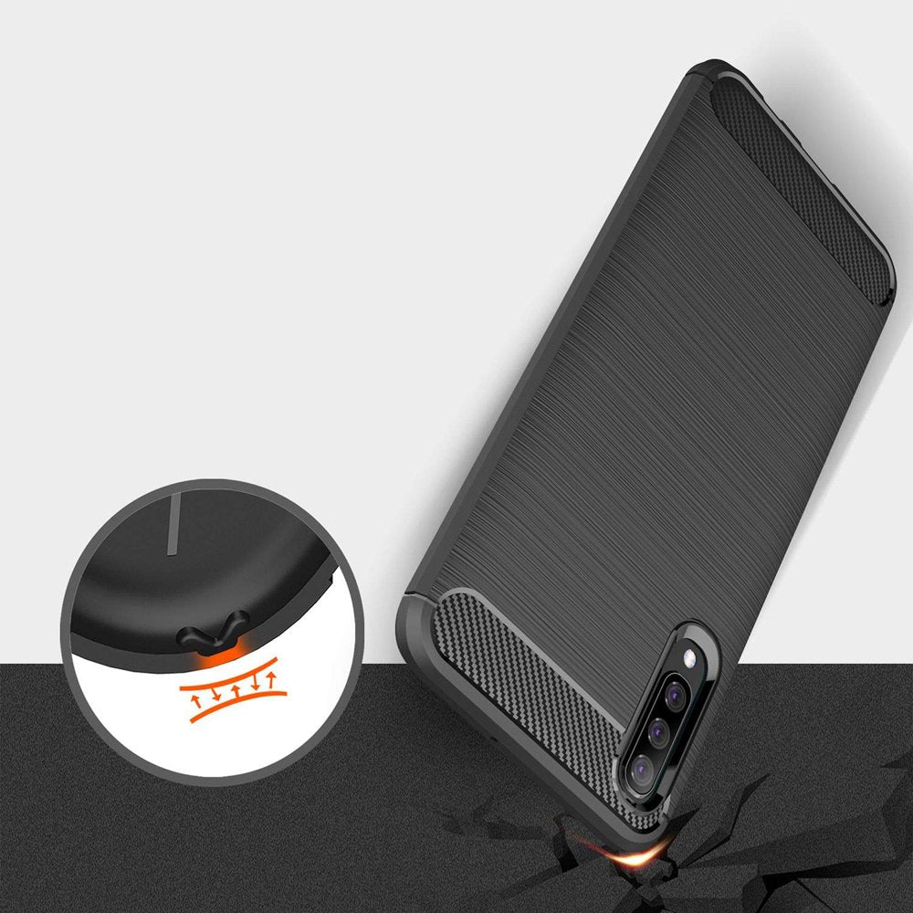 Techsuit - Carbon Silicone - Samsung Galaxy A30s / A50 / A50s - Black