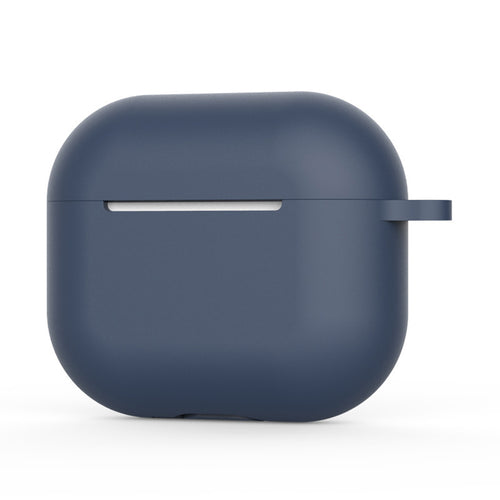 Techsuit - Silicone Case - for AirPods 4, Smooth Ultrathin Material - Navy Blue