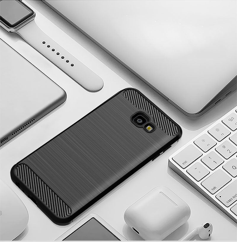Techsuit - Carbon Silicone - Samsung Galaxy J4 Plus - Black