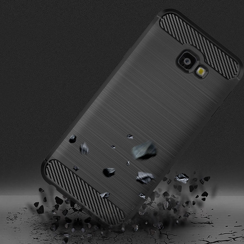 Techsuit - Carbon Silicone - Samsung Galaxy J4 Plus - Black