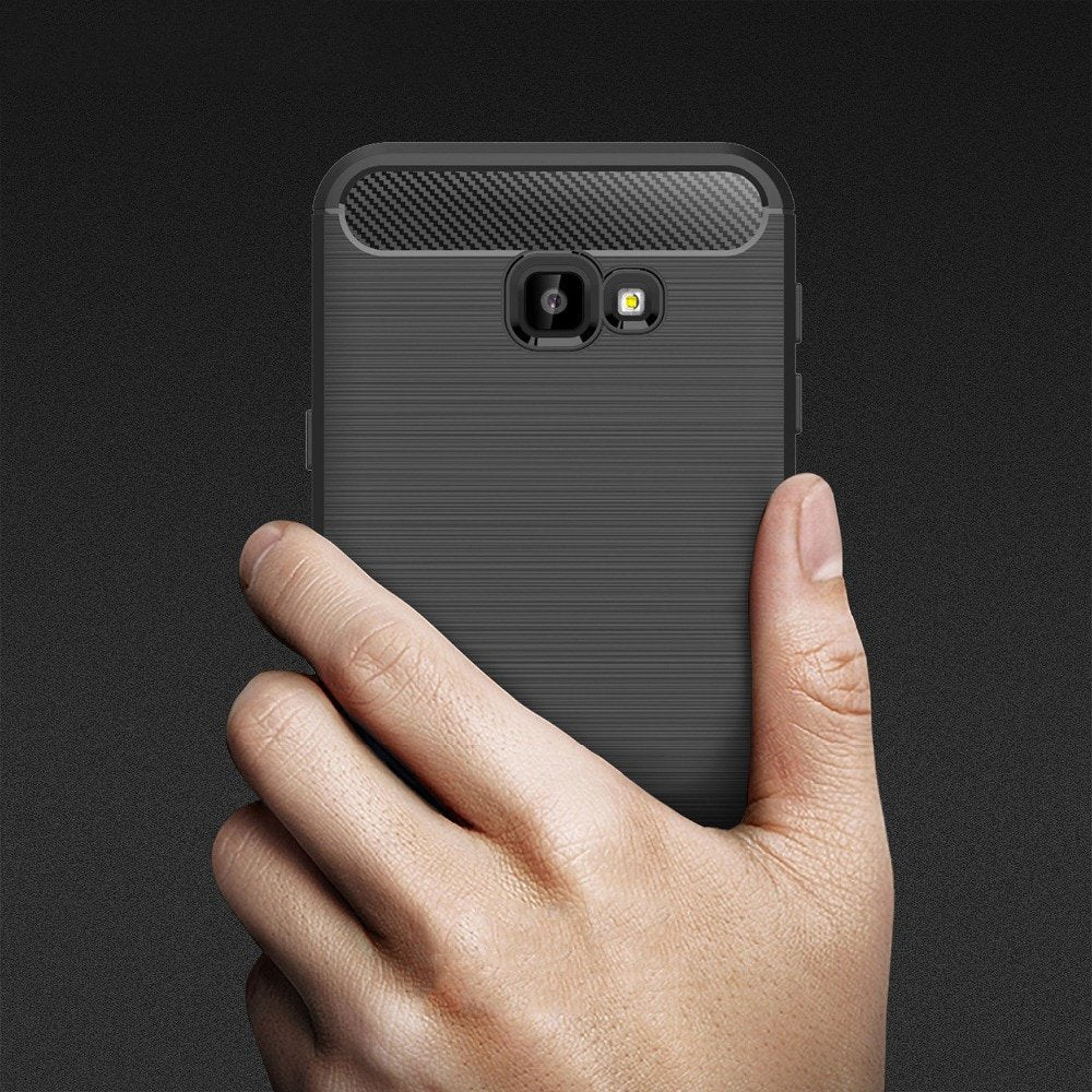 Techsuit - Carbon Silicone - Samsung Galaxy J4 Plus - Black