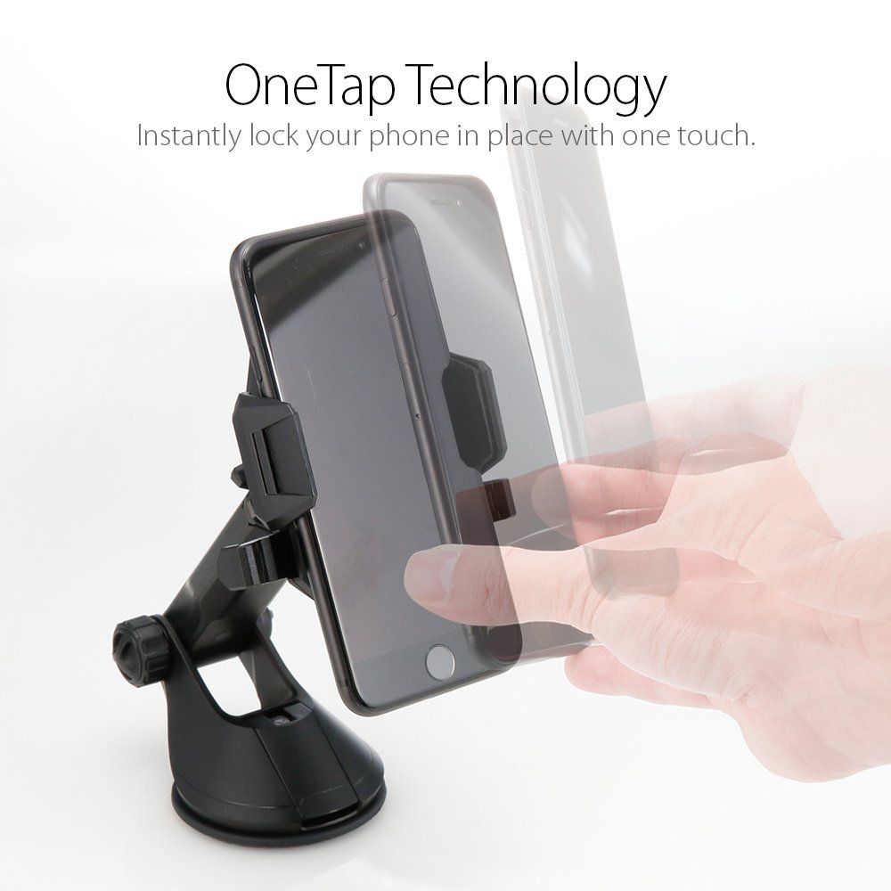 Spigen - Car Holder TS35 (000CG20917) - Automatic Lock for Dashboard, Windshield - Black
