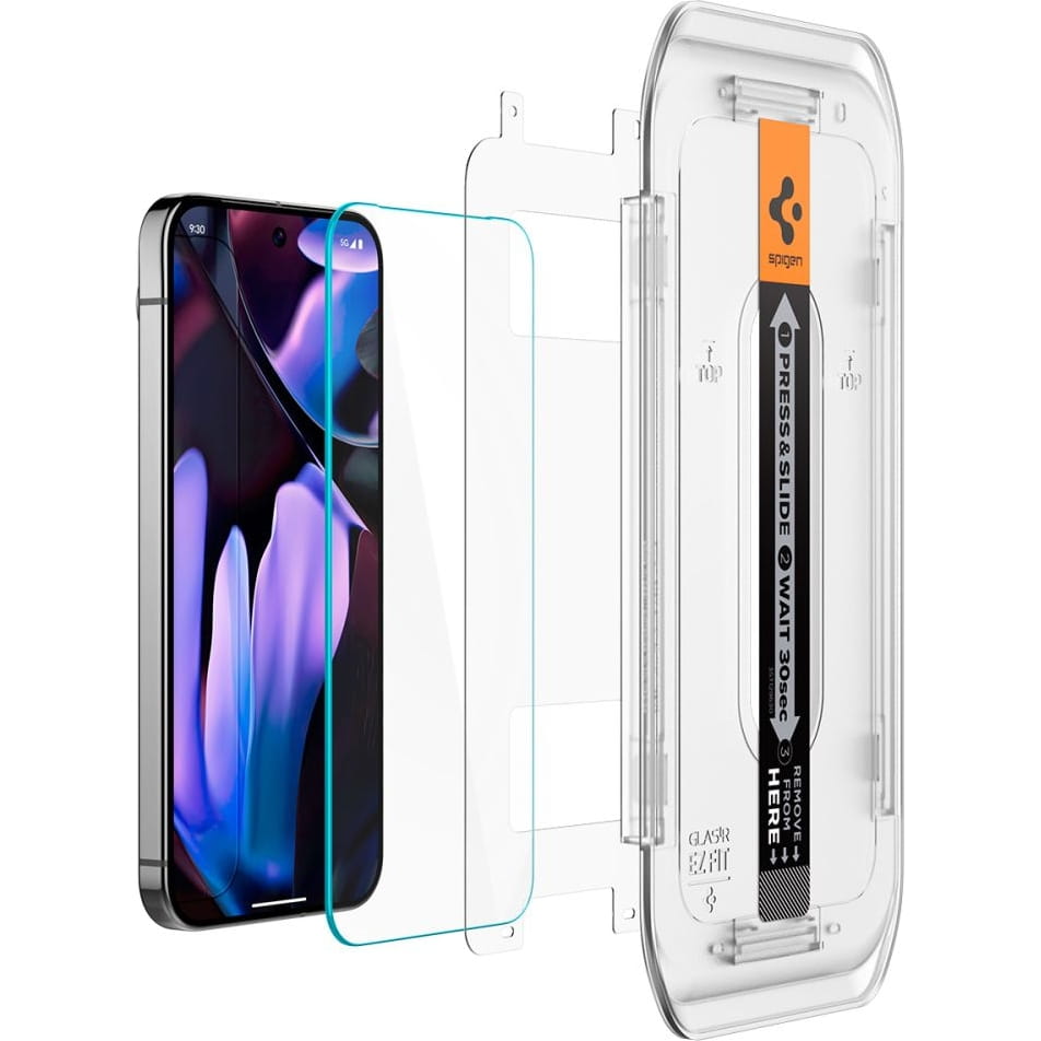 Spigen Folie de protectie Spigen (set de 2) Glas.tR EZ-FIT (AGL08445) compatibil cu Google Pixel 9 Pro XL, Transparent –