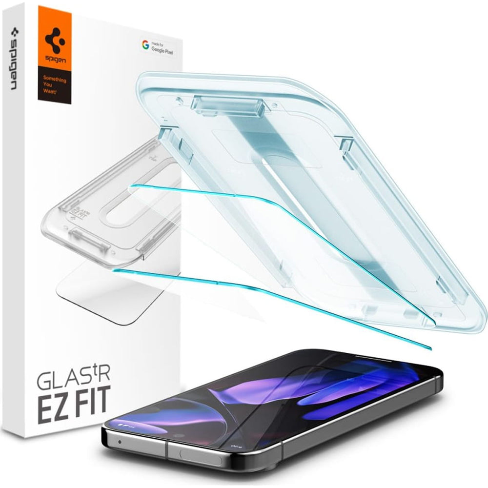 Spigen Folie de protectie Spigen (set de 2) Glas.tR EZ-FIT (AGL08445) compatibil cu Google Pixel 9 Pro XL, Transparent