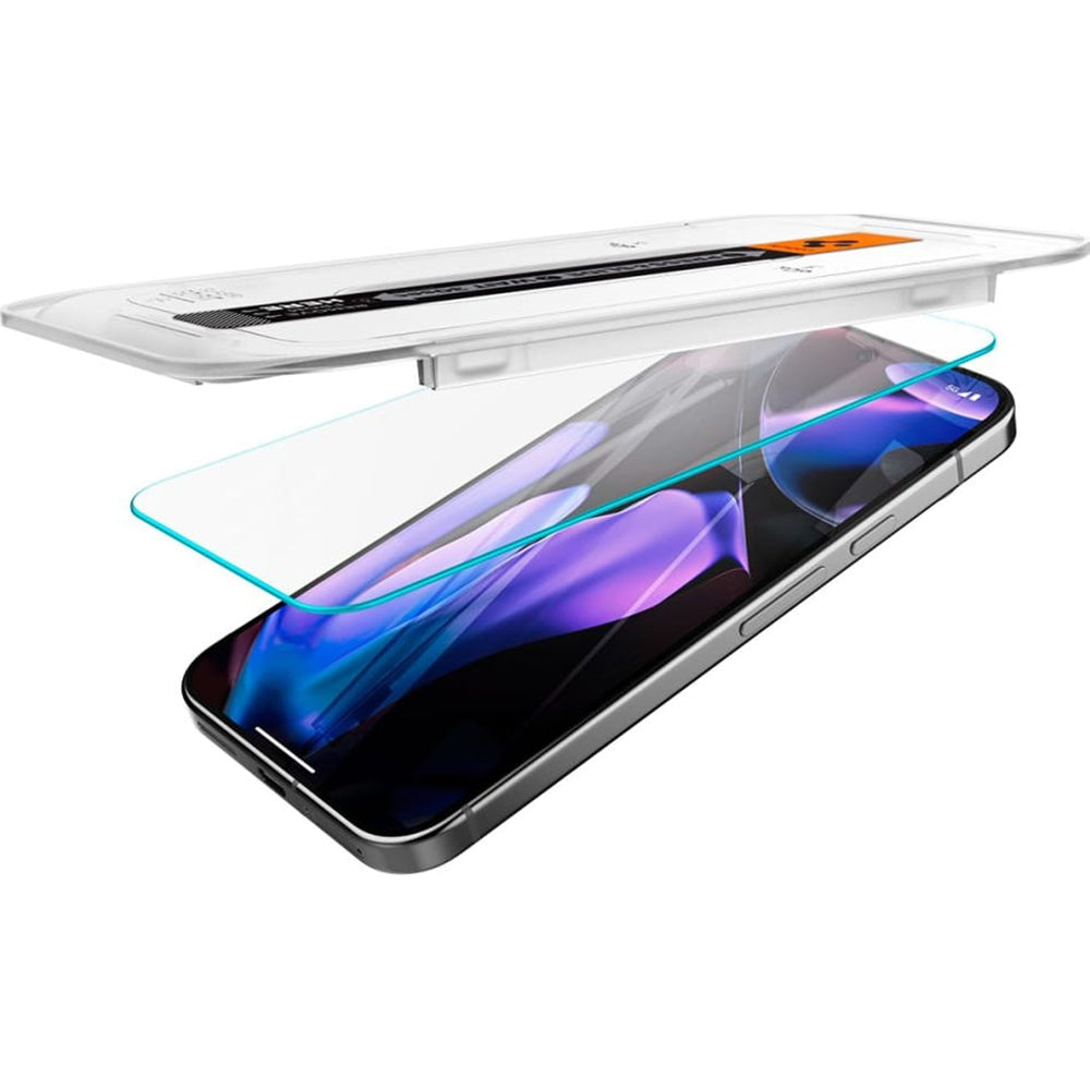 Spigen Folie de protectie Spigen (set de 2) Glas.tR EZ-FIT (AGL08445) compatibil cu Google Pixel 9 Pro XL, Transparent –