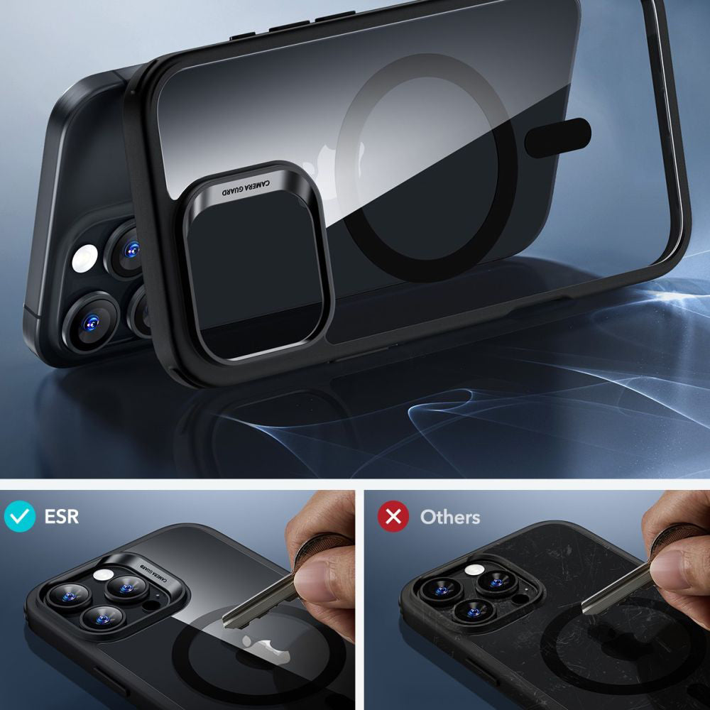 ESR - Classic Hybrid HaloLock [Included Screen Protector] - iPhone 16 Pro Max - Clear / Black