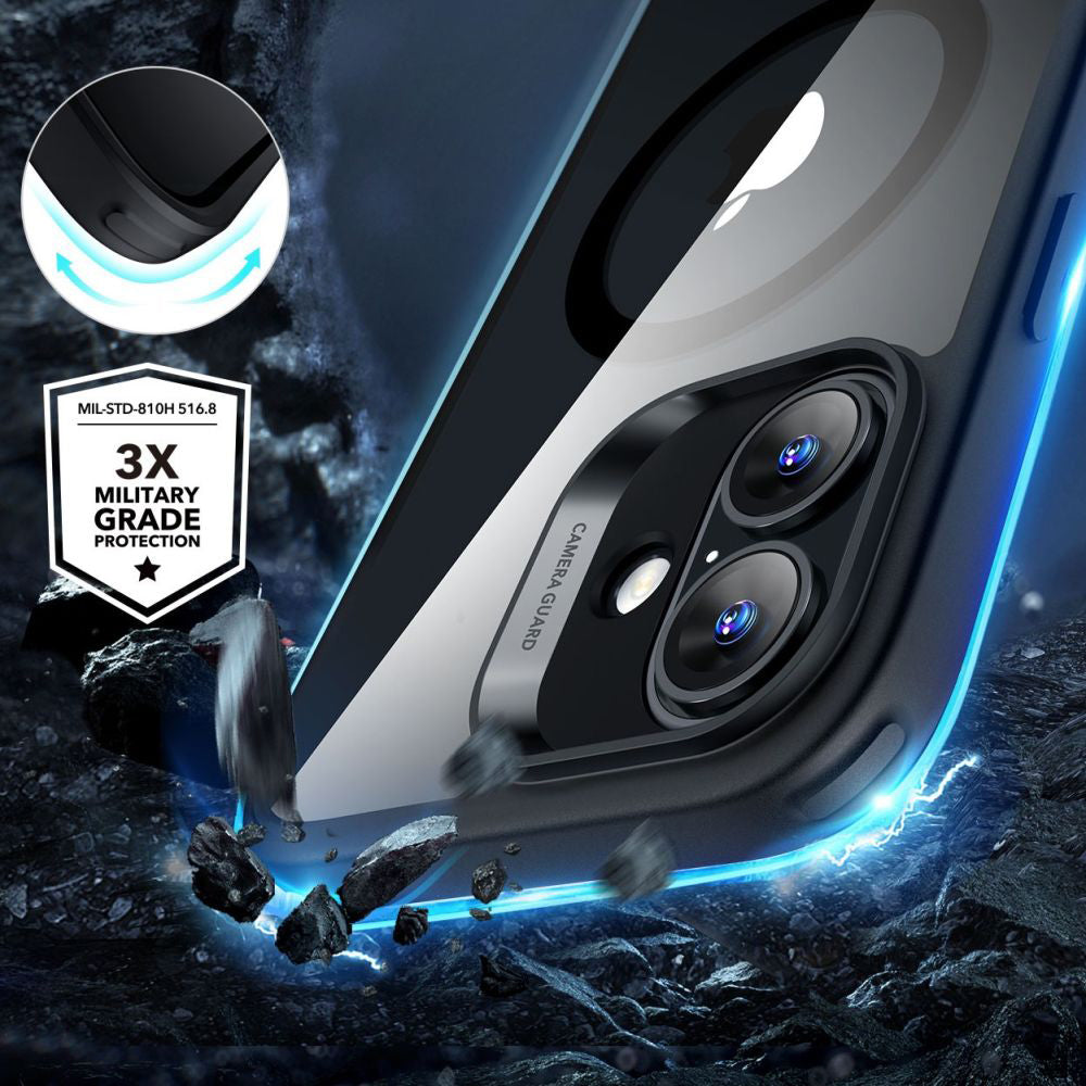 ESR - Classic Hybrid HaloLock [Included Screen Protector] - iPhone 16 Plus - Clear / Black