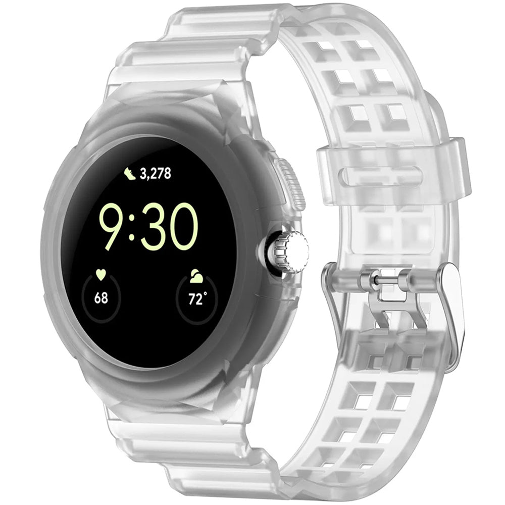 Techsuit - Watchband (W065) - Google Pixel Watch / Watch 2 / Watch 3 / Watch 4 41mm - Clear