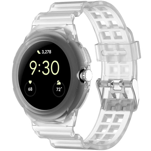 Techsuit - Watchband (W065) - Google Pixel Watch / Watch 2 / Watch 3 / Watch 4 41mm - Clear