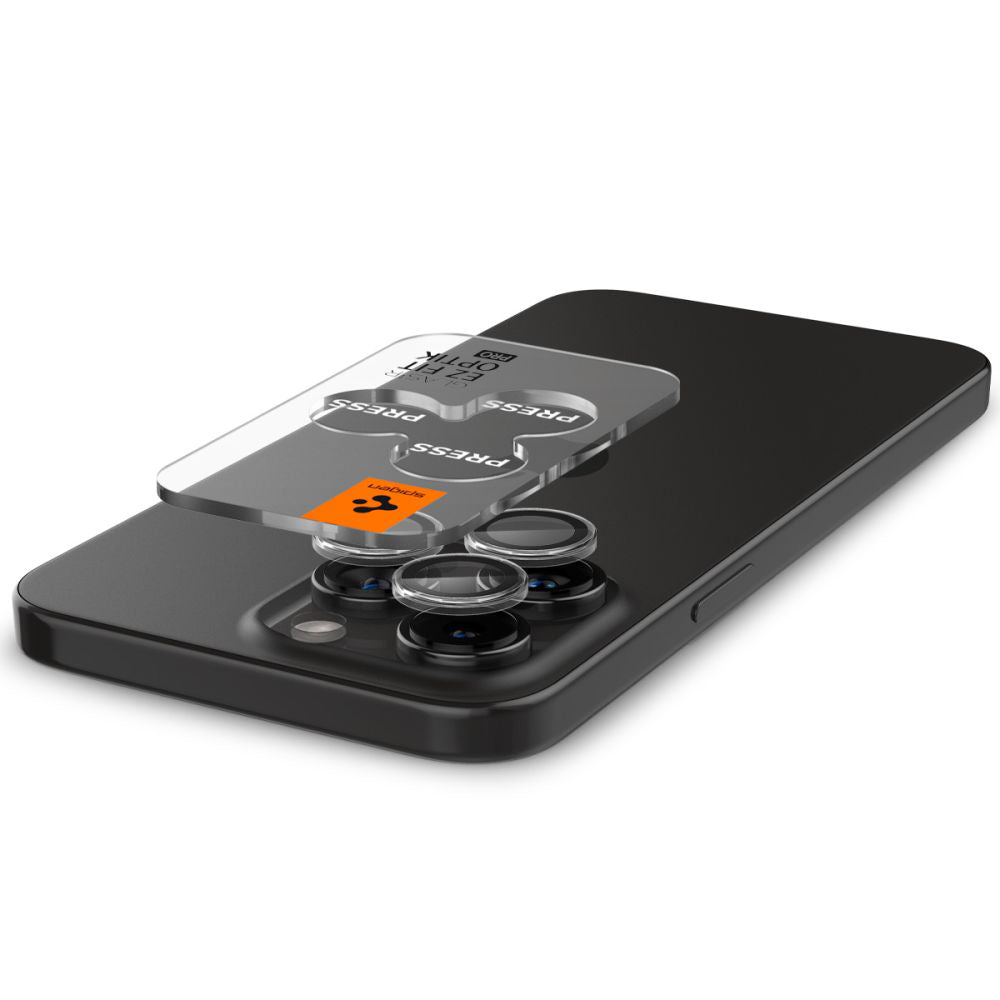 Spigen Folie de protectie Spigen (set de 2) Optik.tR EZ Fit Pro Camera Glass (AGL06914) compatibil cu iPhone 14 Pro/Pro 