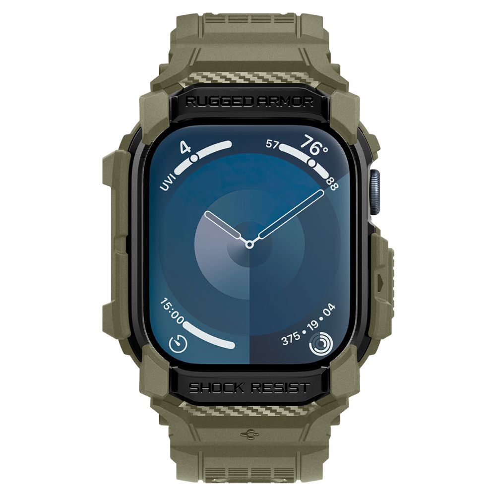 Spigen - Rugged Armor Pro (ACS08608) - Apple Watch 10 46mm / Watch 11 46mm - Vintage Khaki