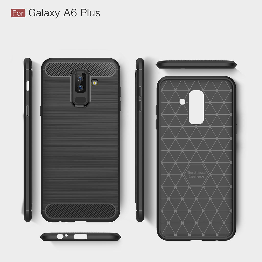 Techsuit - Carbon Silicone - Samsung Galaxy A6 Plus 2018 - Black