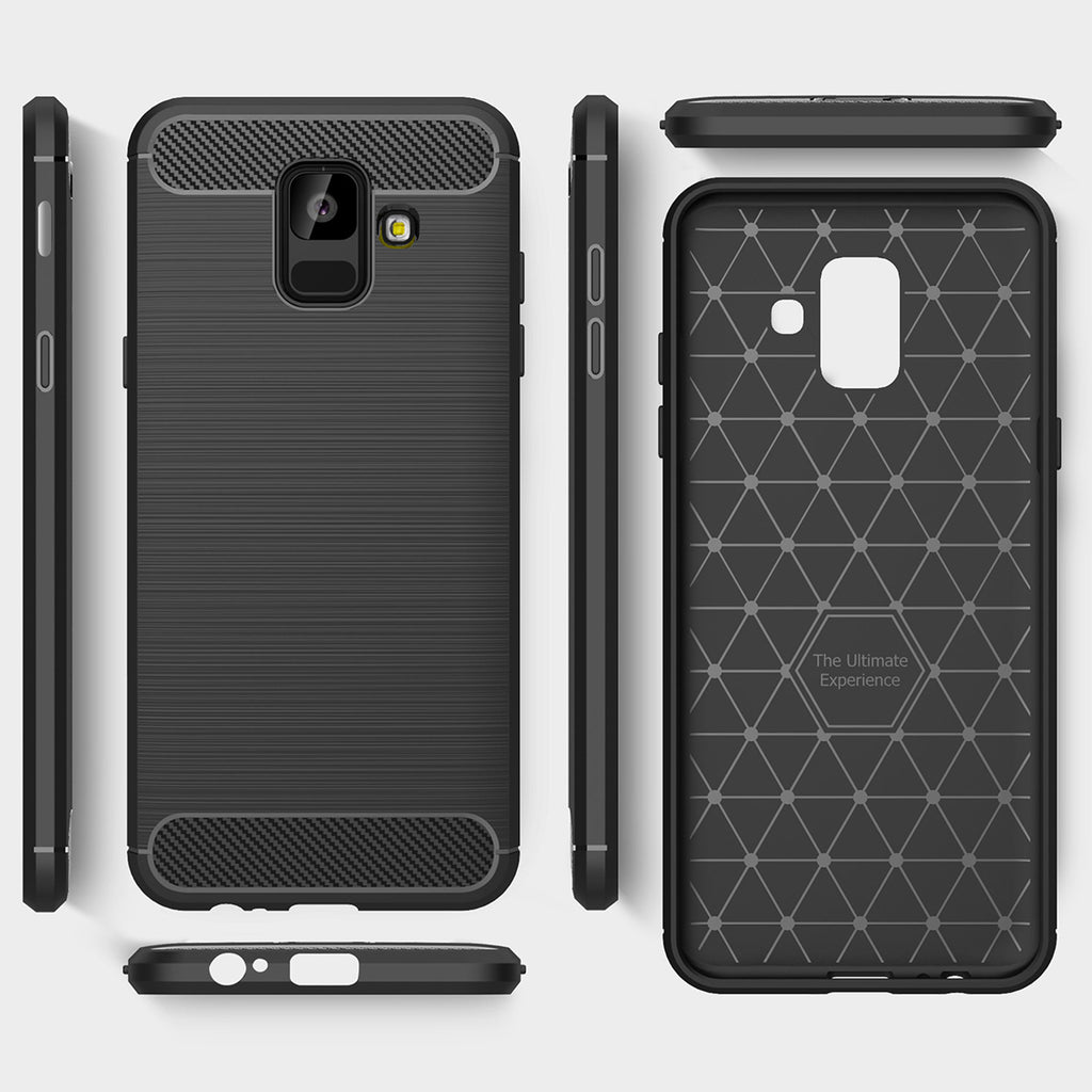 Techsuit - Carbon Silicone - Samsung Galaxy A6 2018 - Black