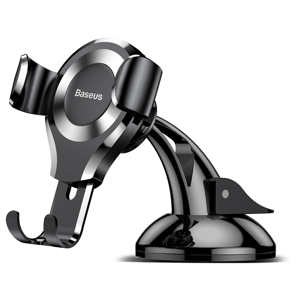 Baseus - Car Holder Osculum (SUYL-XP0S) - Gravity Grip for Dashboard, Windshield, 360° Rotating, Suction Cup Clamp - Bla